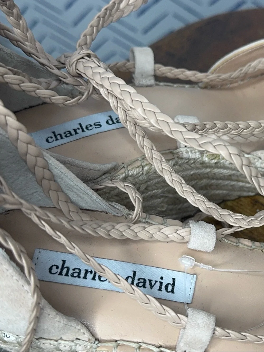 NWOT Charles David Gracie Espadrille Wedge Sandal Size 8